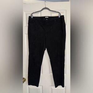 Chico's Black Suede Pants Size Chicos 3 (XL 16/18) NWOT